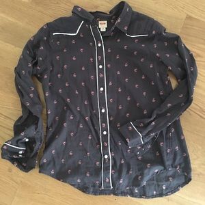 Western Look Cotton Button Up